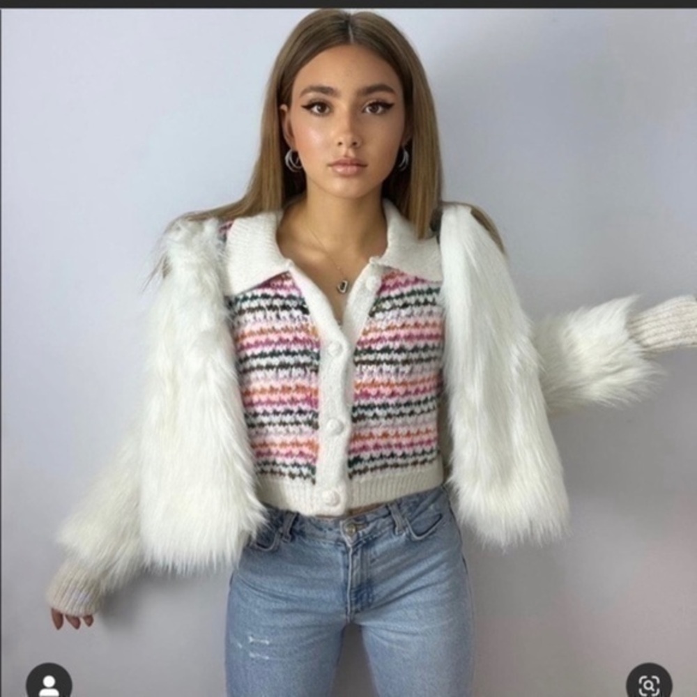 ZARA striped knit jacket 3859-004